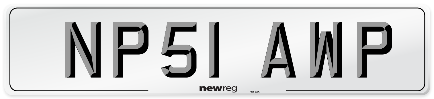 NP51 AWP Number Plate from New Reg